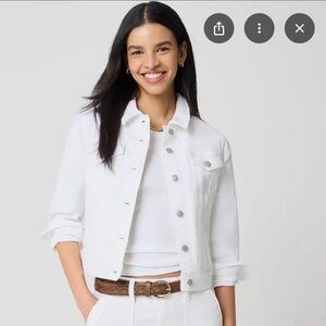 J Crew New York Women's White Jean Jacket S